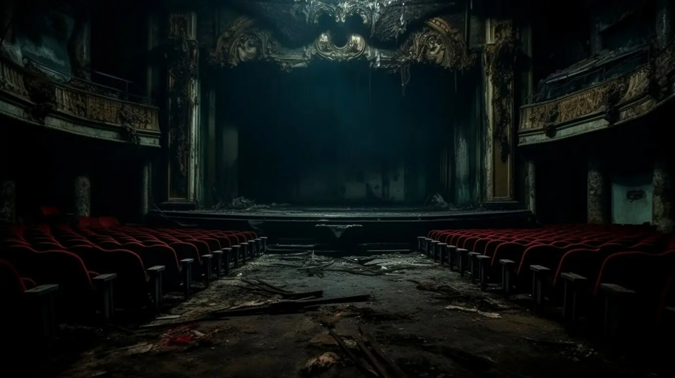 Rendering einer düster-atmosphärischen Einzelhandelsumgebung