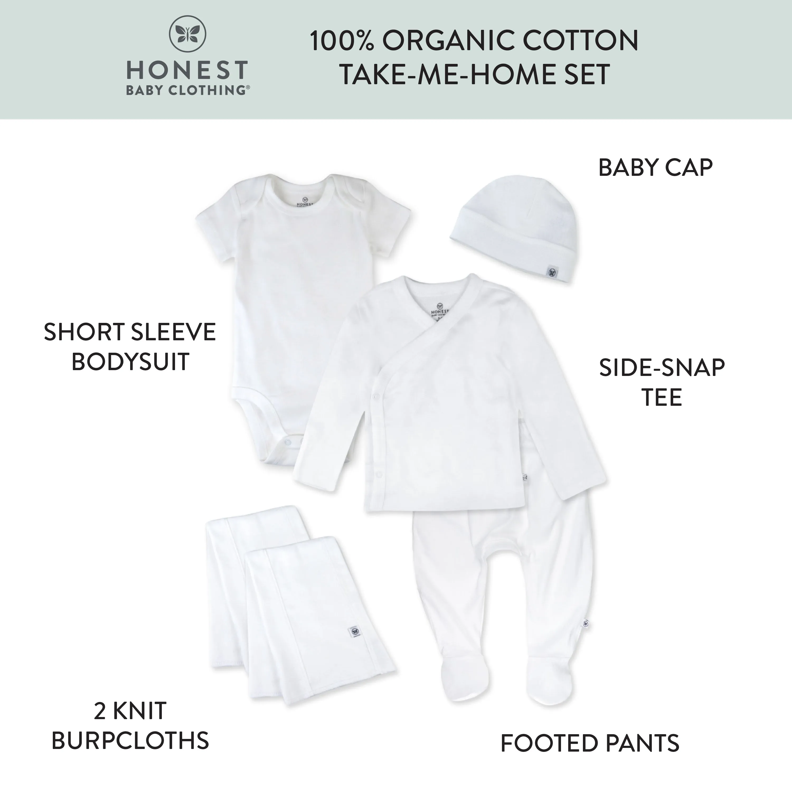 6-Piece TAKE ME HOME Organic Cotton Gift Set