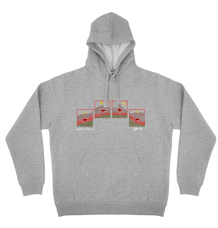 Adults Cozy Hoodie - Bellata Kangaroo By Wendy Pawley