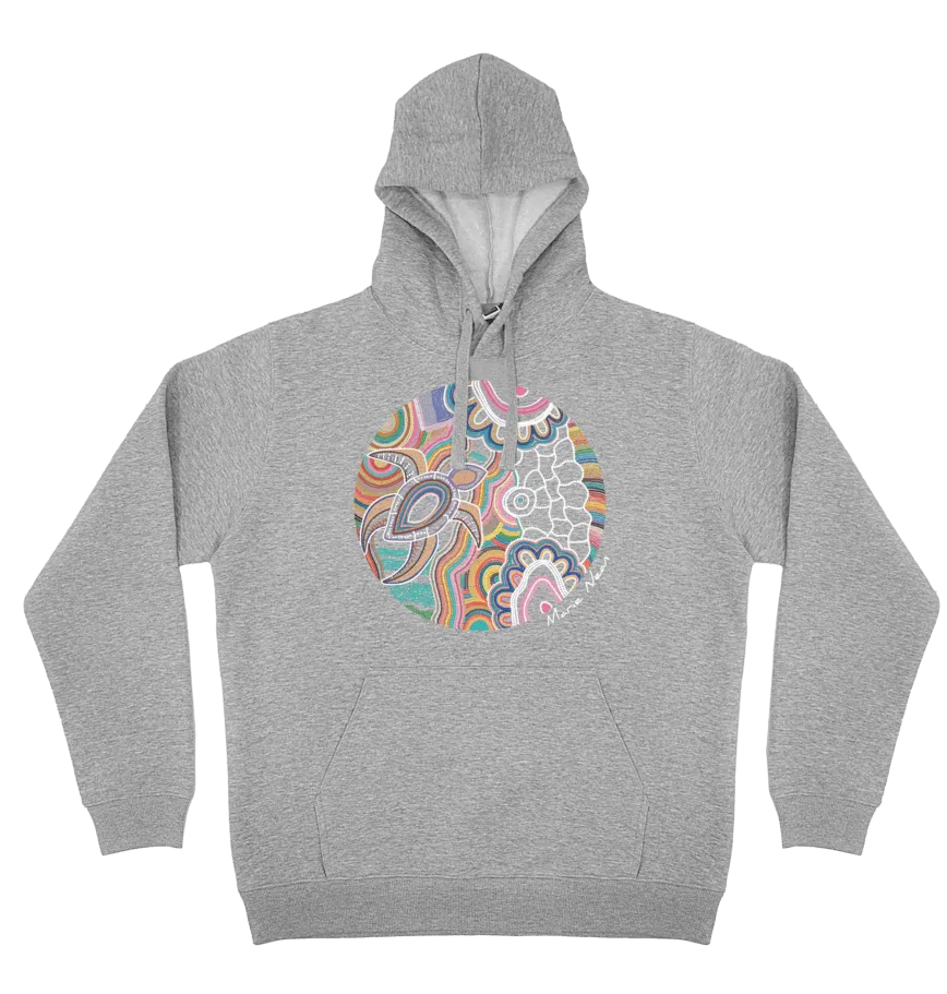 Adults Cozy Hoodie - Gurruu Gali Waraba (Deep Water Turtle) By Marie Nean