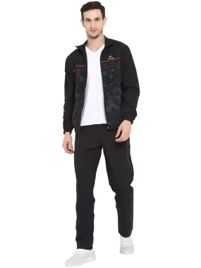 Alcis Men Black Solid Tracksuit