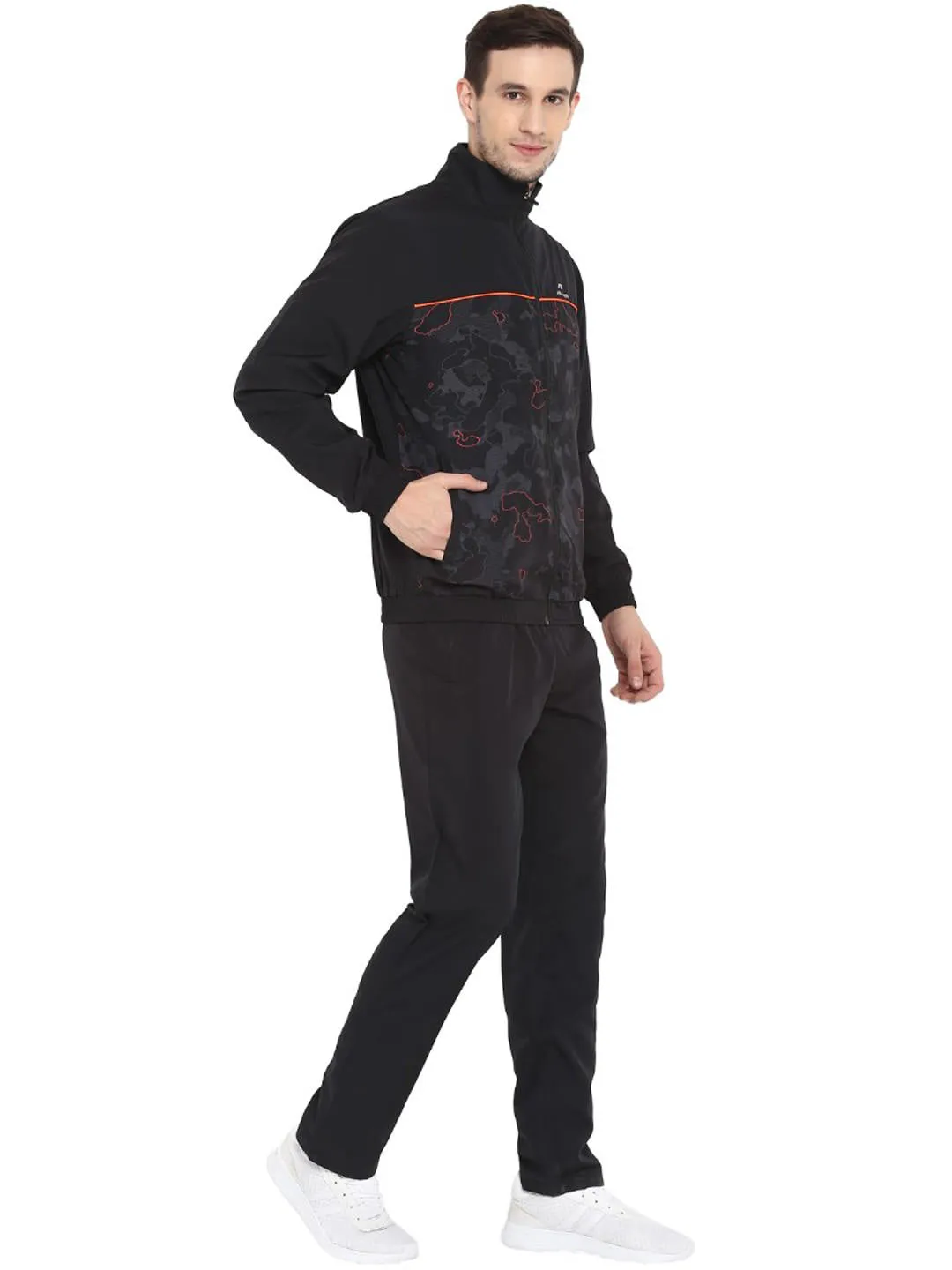 Alcis Men Black Solid Tracksuit