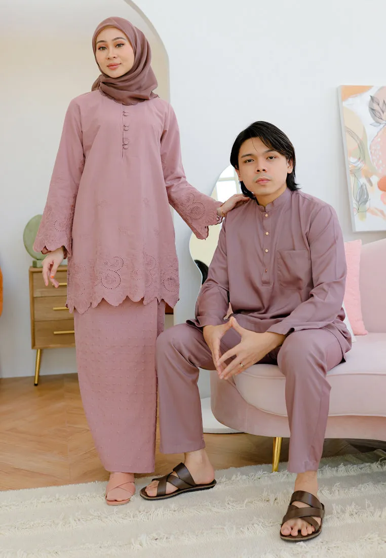 Baju Melayu Tulip Men ( Dusty Purple )