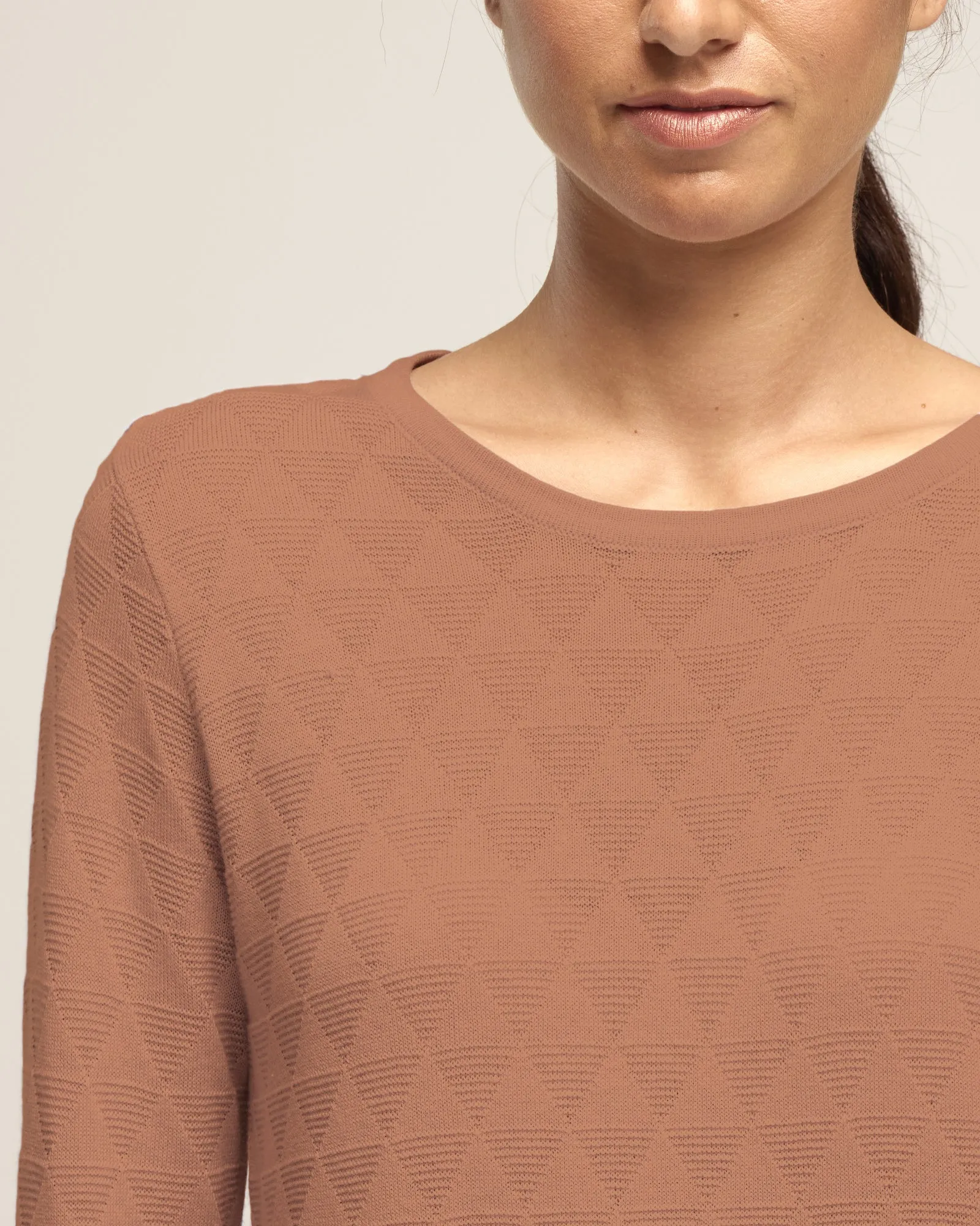 BAMBOO COTTON SILK GEO KNIT