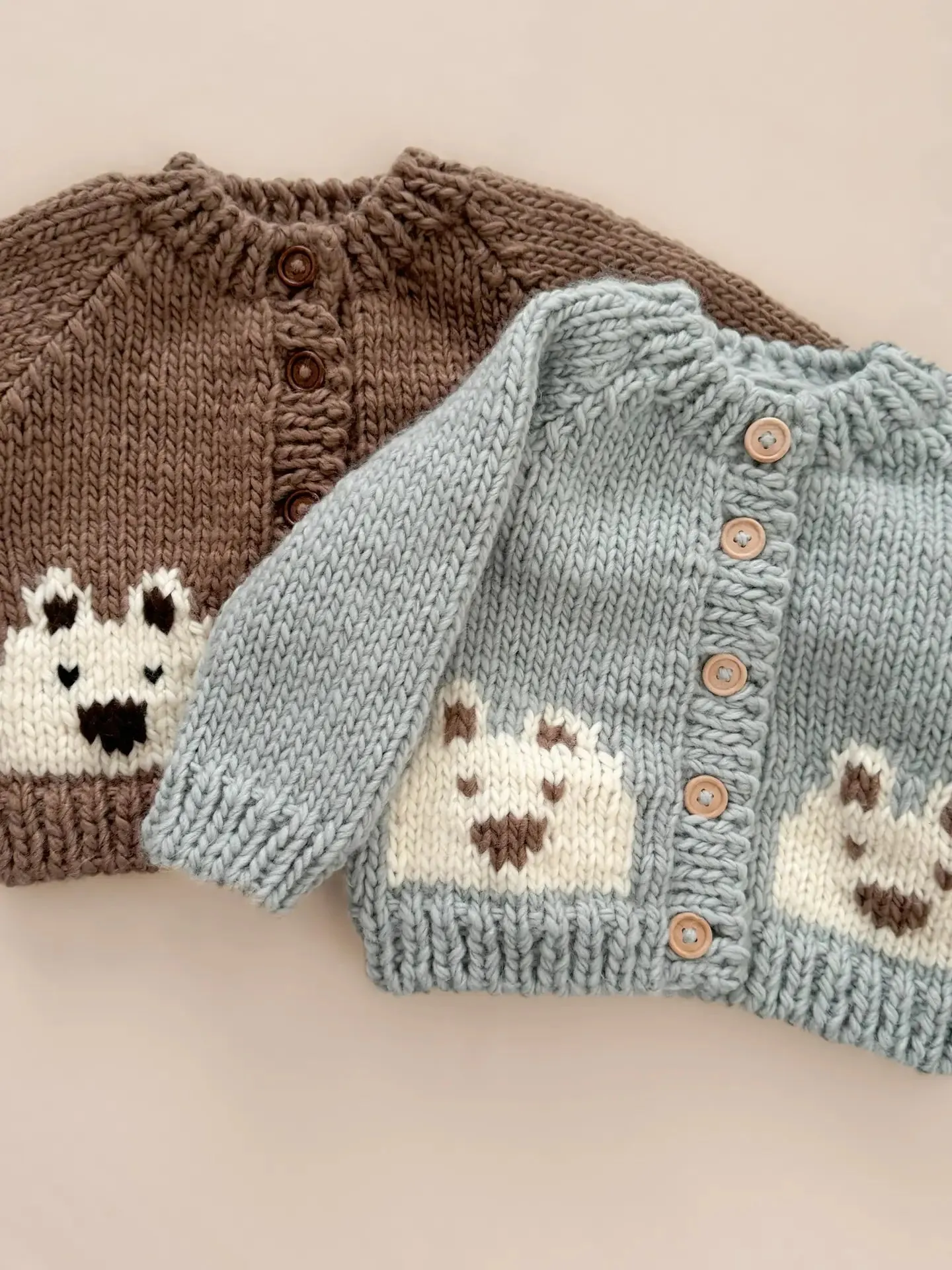 Bear Cardigan Sweater - Tan