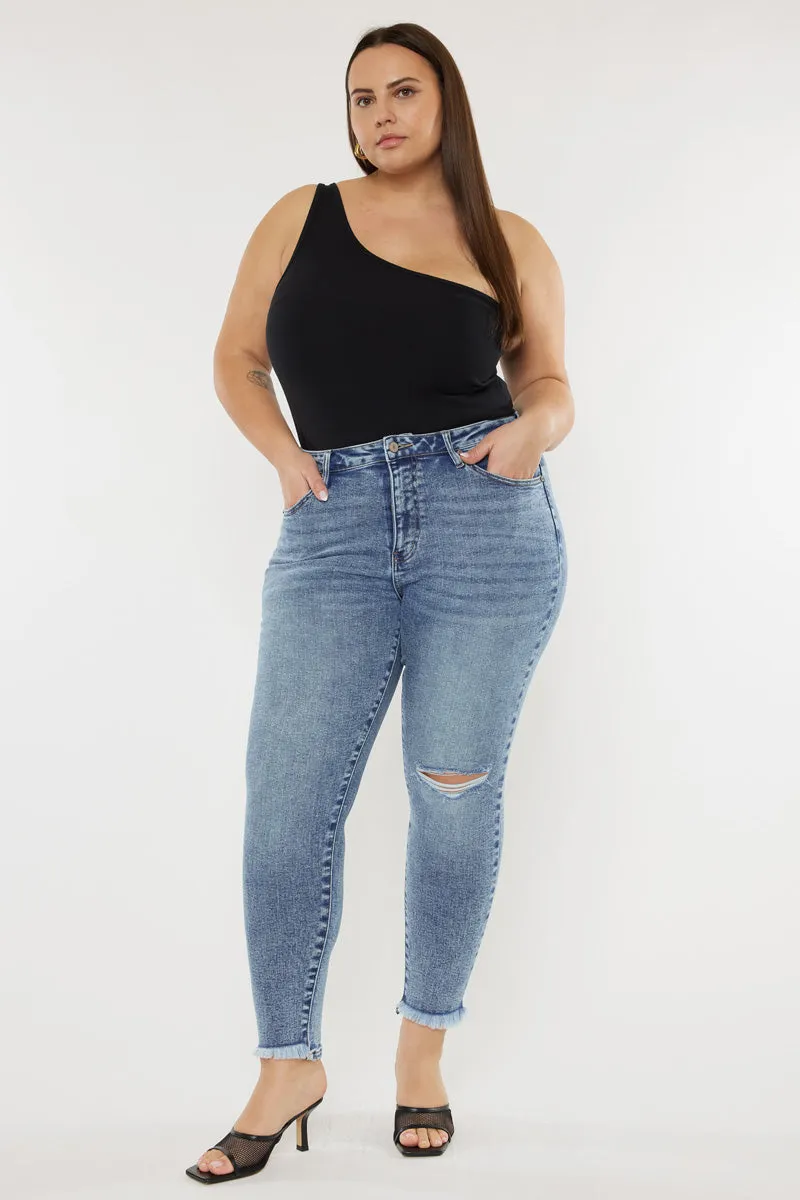 Bellita High Rise Ankle Skinny Jeans (Plus Size)