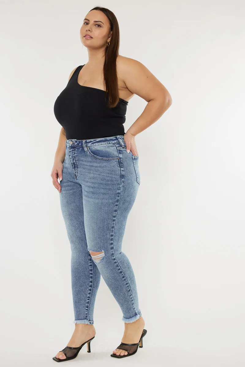 Bellita High Rise Ankle Skinny Jeans (Plus Size)