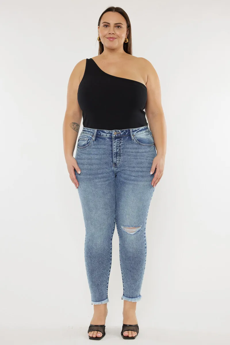 Bellita High Rise Ankle Skinny Jeans (Plus Size)