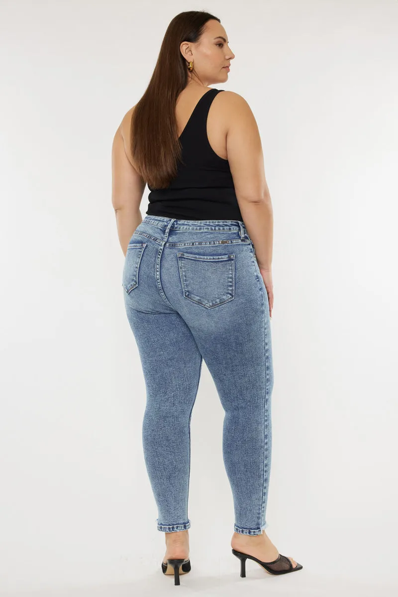 Bellita High Rise Ankle Skinny Jeans (Plus Size)