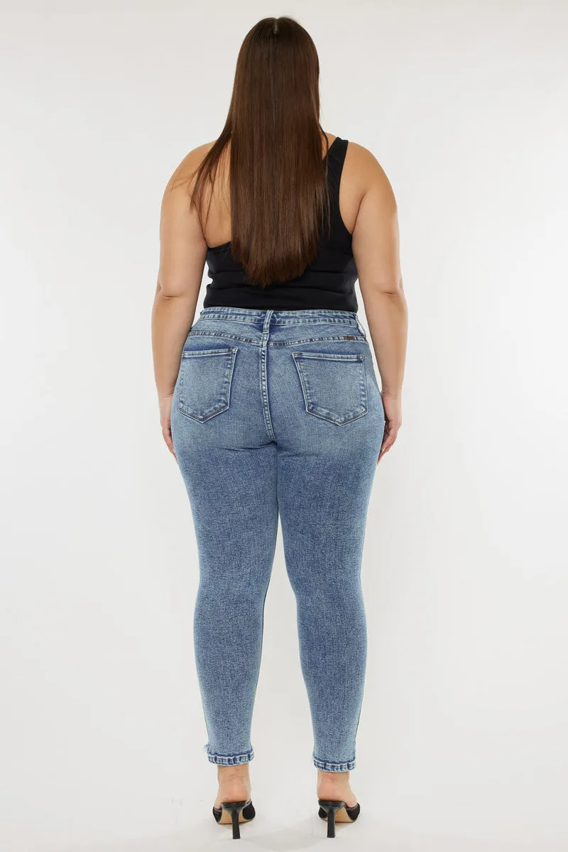 Bellita High Rise Ankle Skinny Jeans (Plus Size)