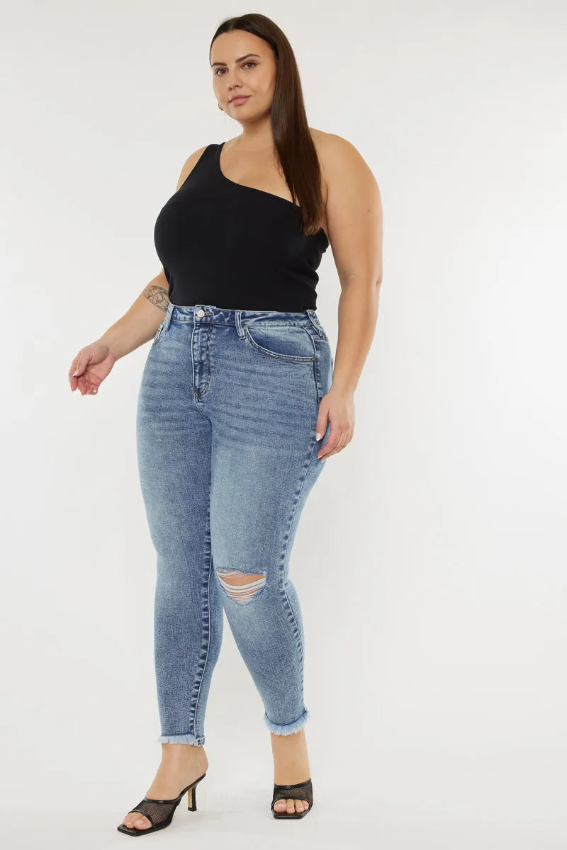 Bellita High Rise Ankle Skinny Jeans (Plus Size)