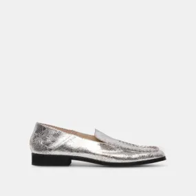 BENY WIDE FLATS SILVER DISTRESSED LEATHER