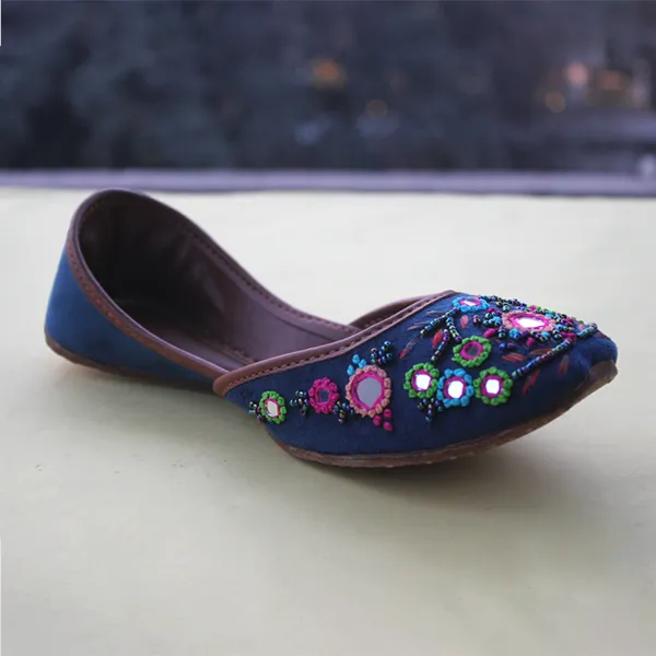 Blue Fancy Khussa for Women