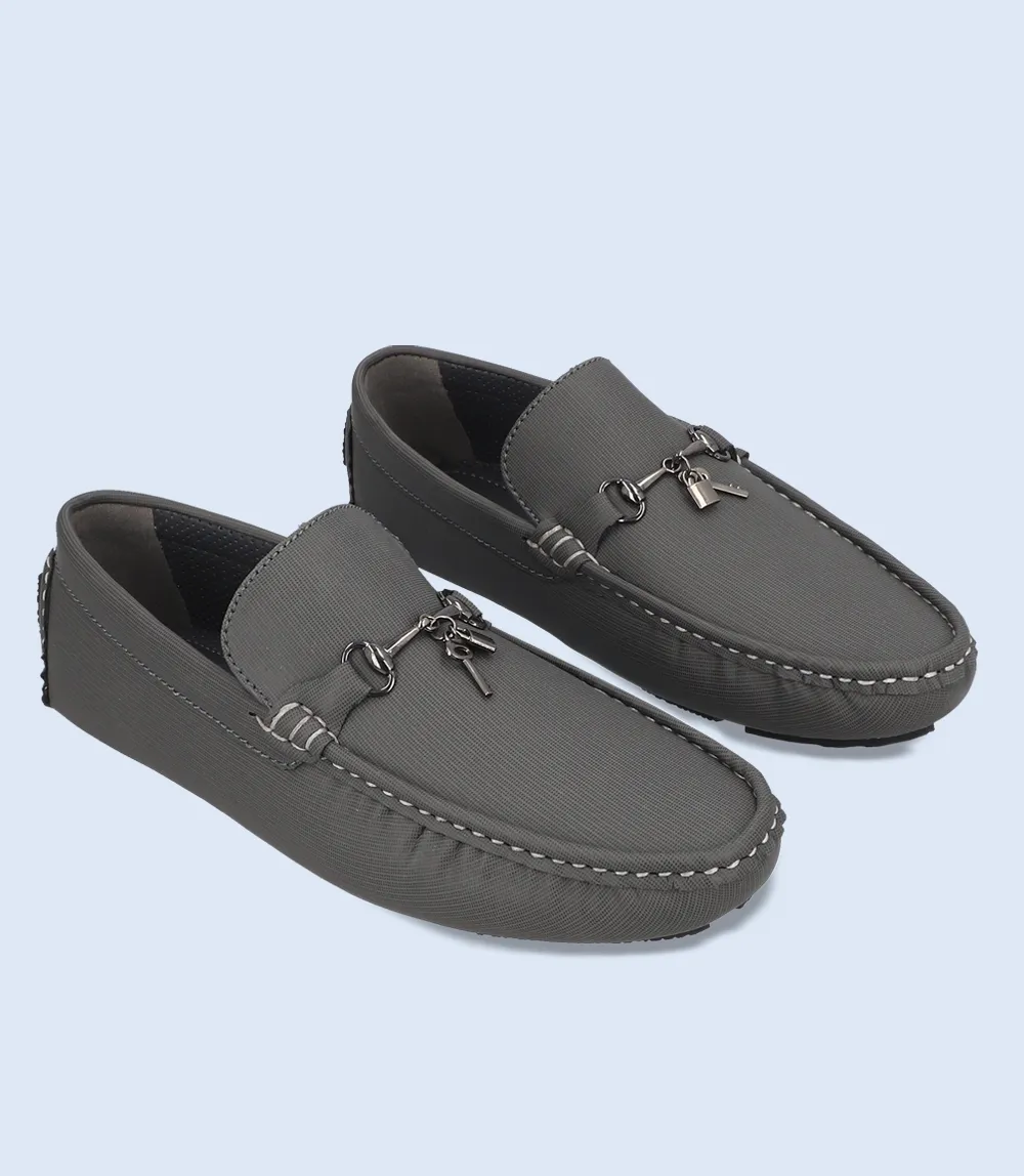 BM5219-GREY-Men Driving Moccasins