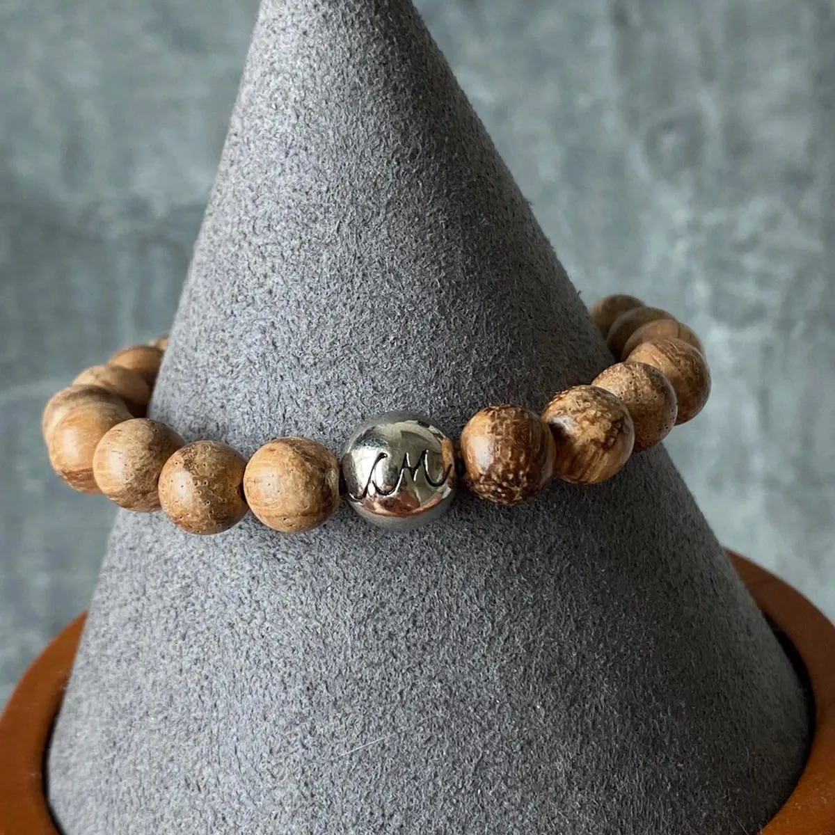 Bronzite & Agarwood Men Bracelet