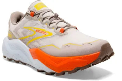 Brooks Caldera 7 (White Sand/Chateau Gray/Yellow) - Men's