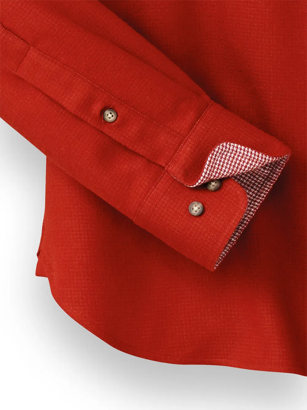 Brushed Twill Solid Casual Shirt With Contrast Trim