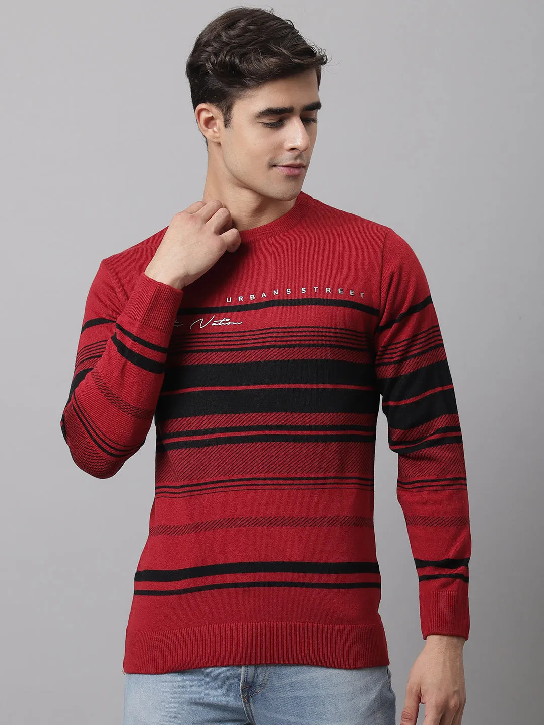 Cantabil  Men Red Sweater