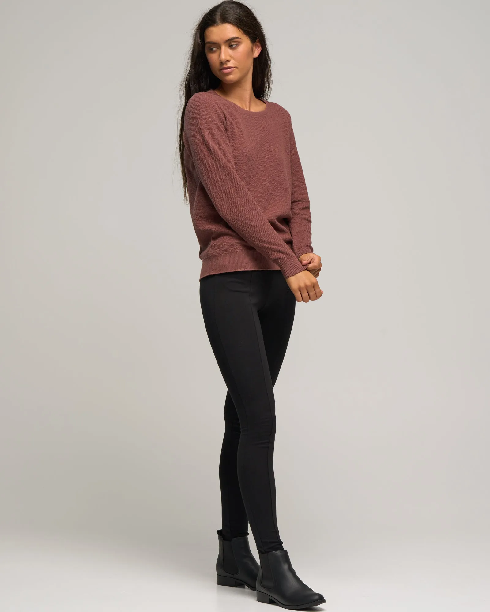 CASHMERE COTTON CREW STITCH