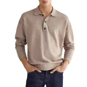 CASUAL LONG SLEEVE POLO SHIRT