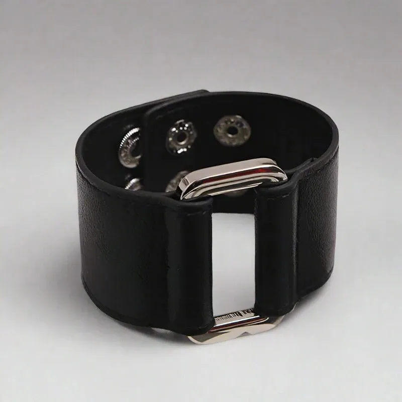 Casual Minimal Goth Soft Vegan Leather Arm Bracelet