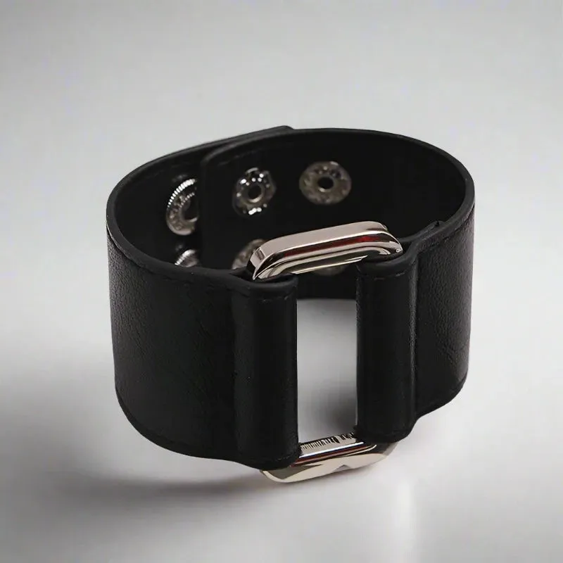 Casual Minimal Goth Soft Vegan Leather Arm Bracelet