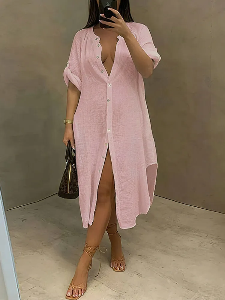 Casual Side Split Dress