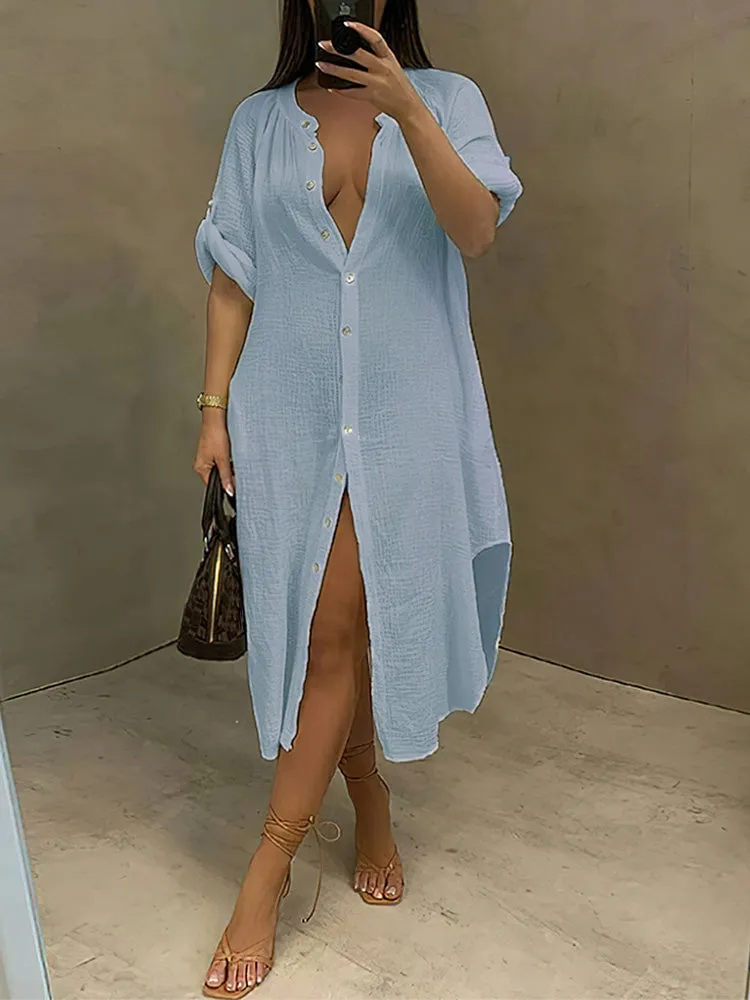 Casual Side Split Dress