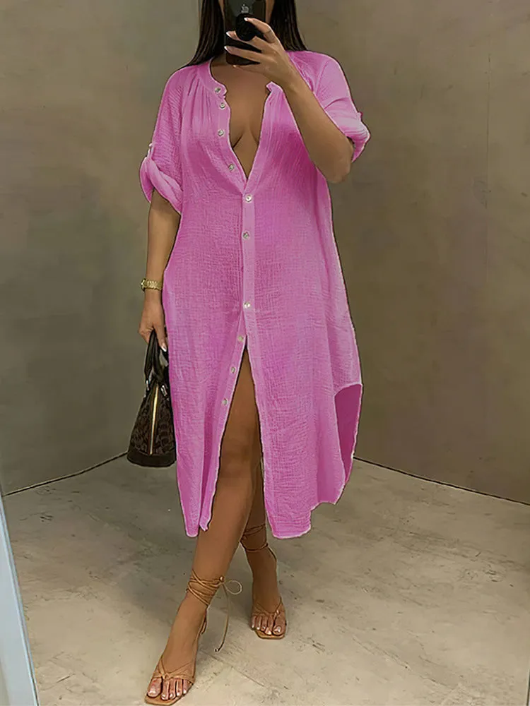 Casual Side Split Dress