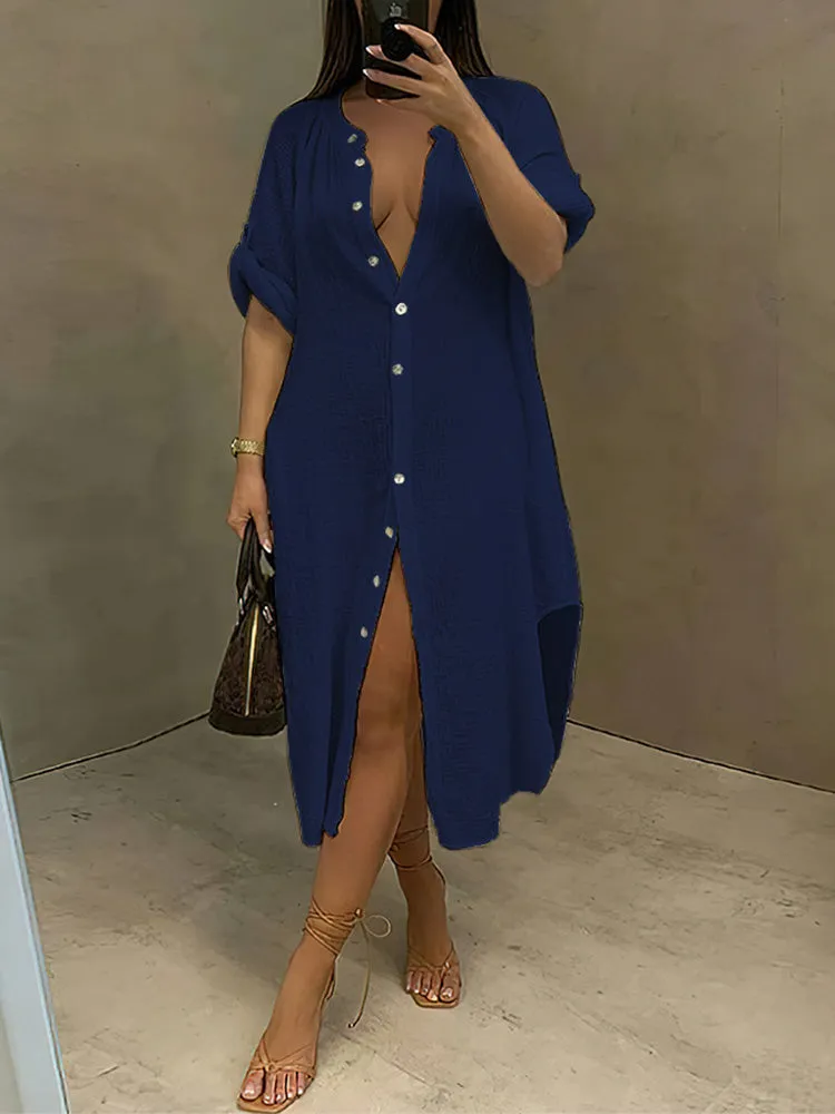 Casual Side Split Dress