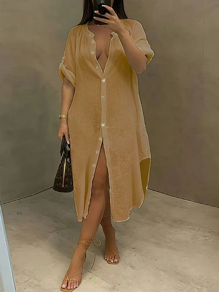 Casual Side Split Dress