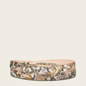 CDA21PI - Cuadra grey casual python belt for woman