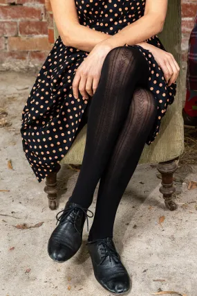 Chic Black Cotton Tights