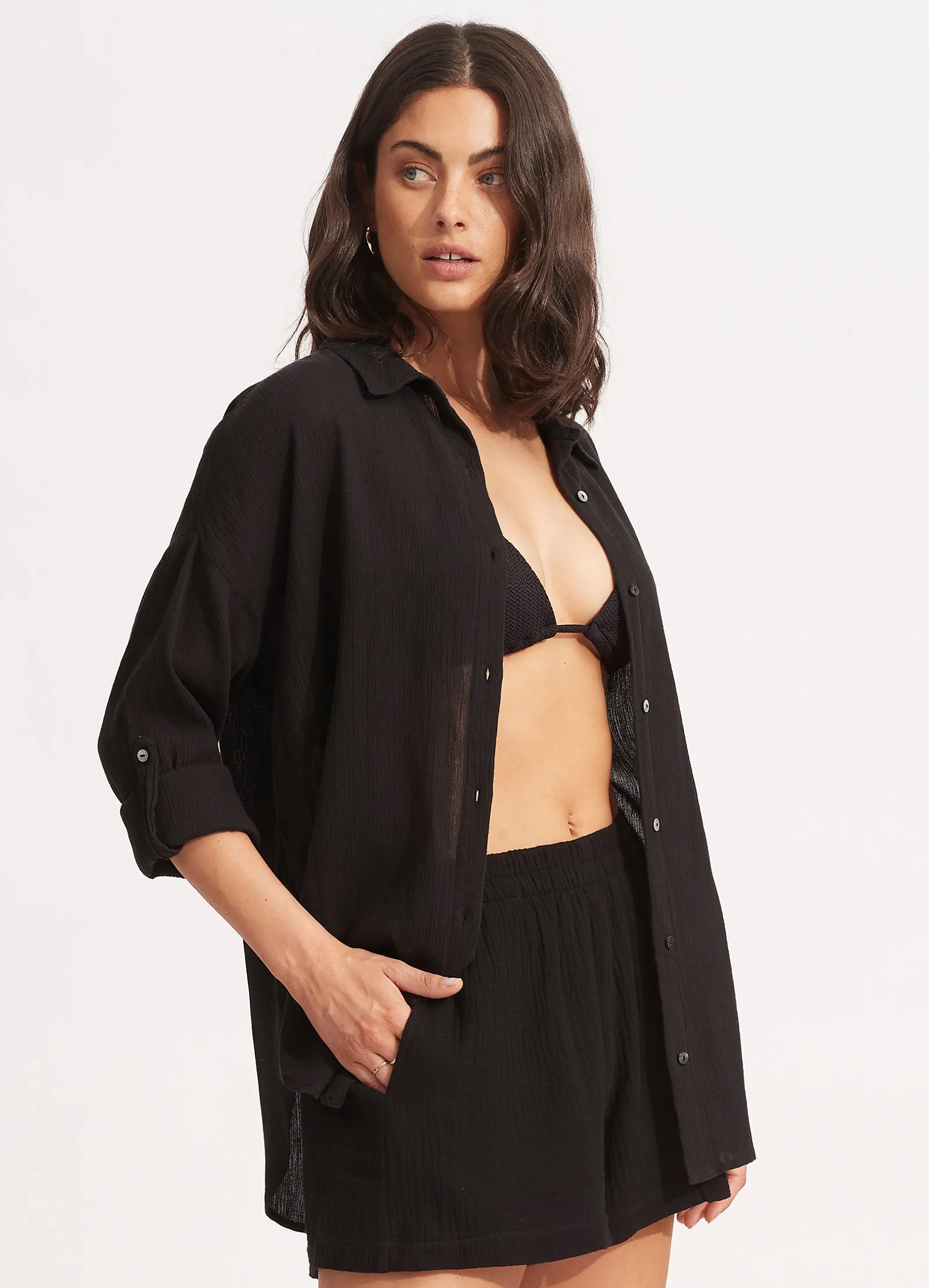 Classic Beach Shirt - Black