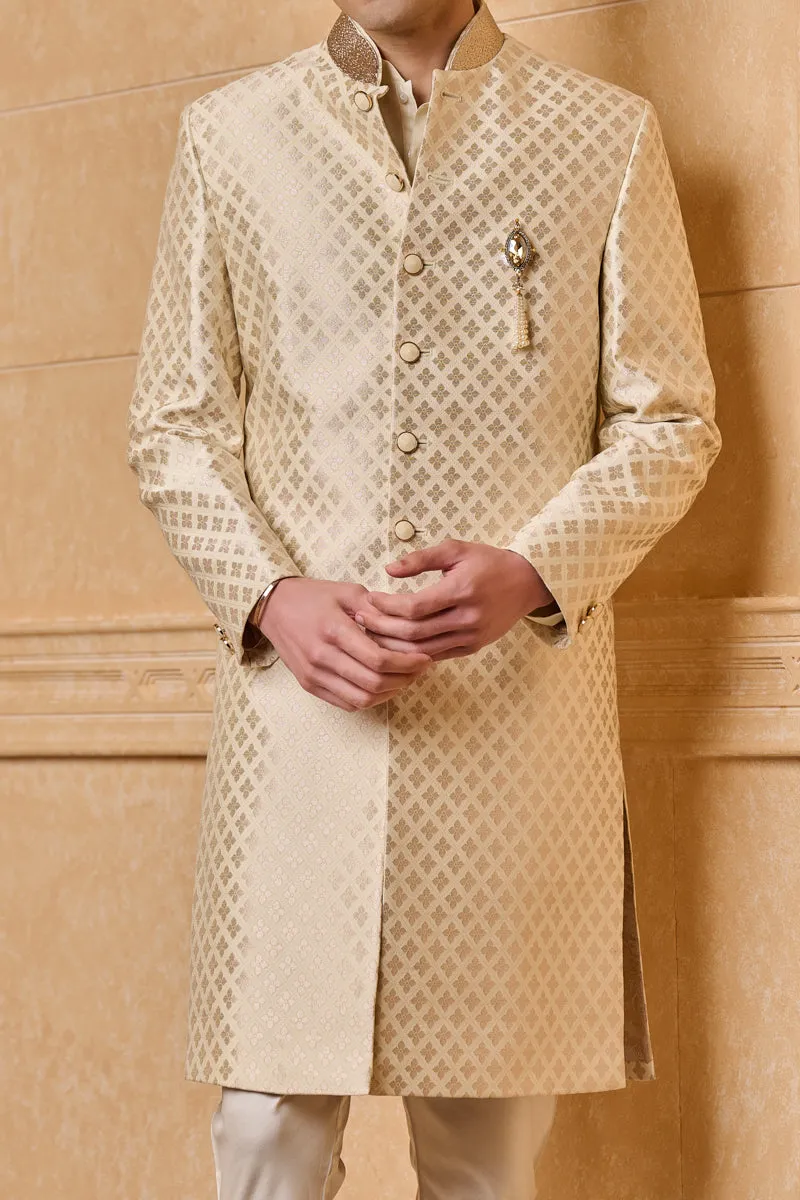 Classic Collar Embroidered Sherwani