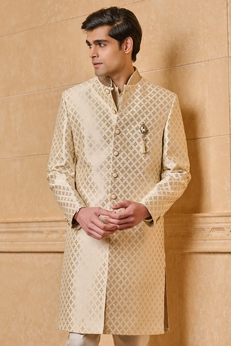 Classic Collar Embroidered Sherwani