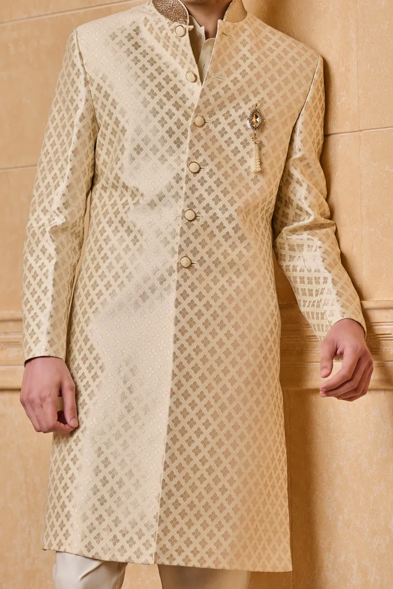 Classic Collar Embroidered Sherwani