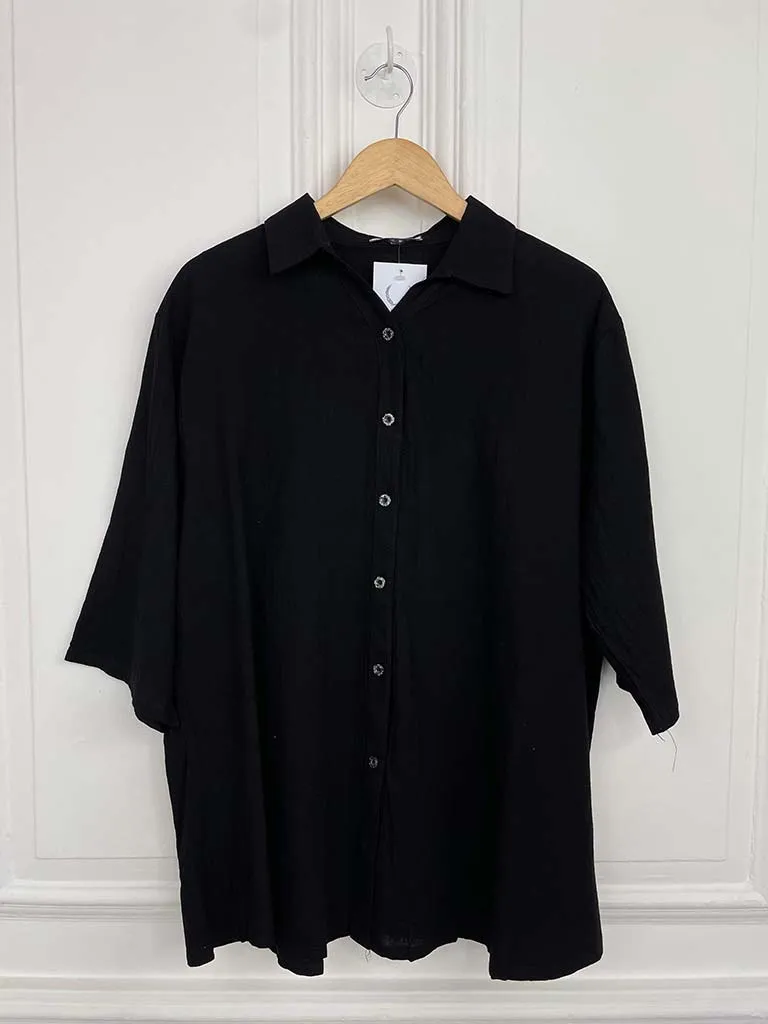 Classic Cotton Shirt - Black