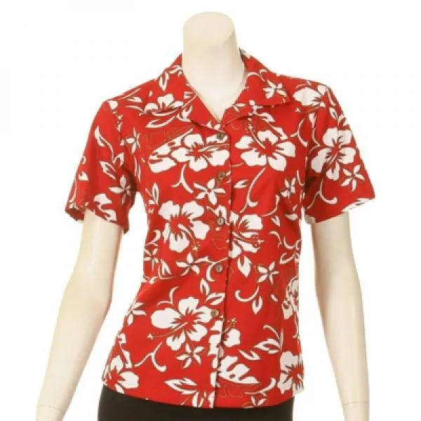 Classic Hibiscus Camp Blouse