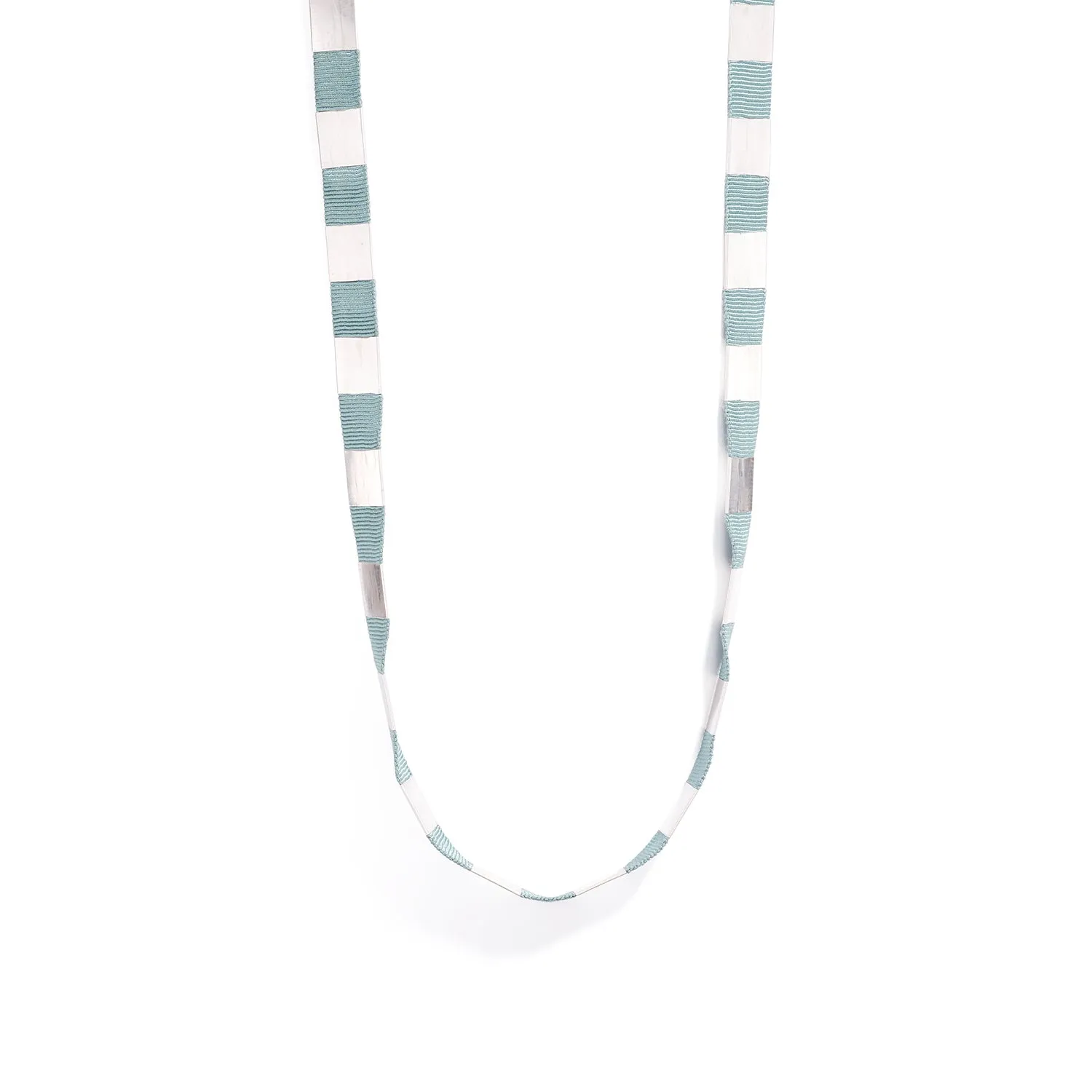 Classic Ribbon Necklace~Teal