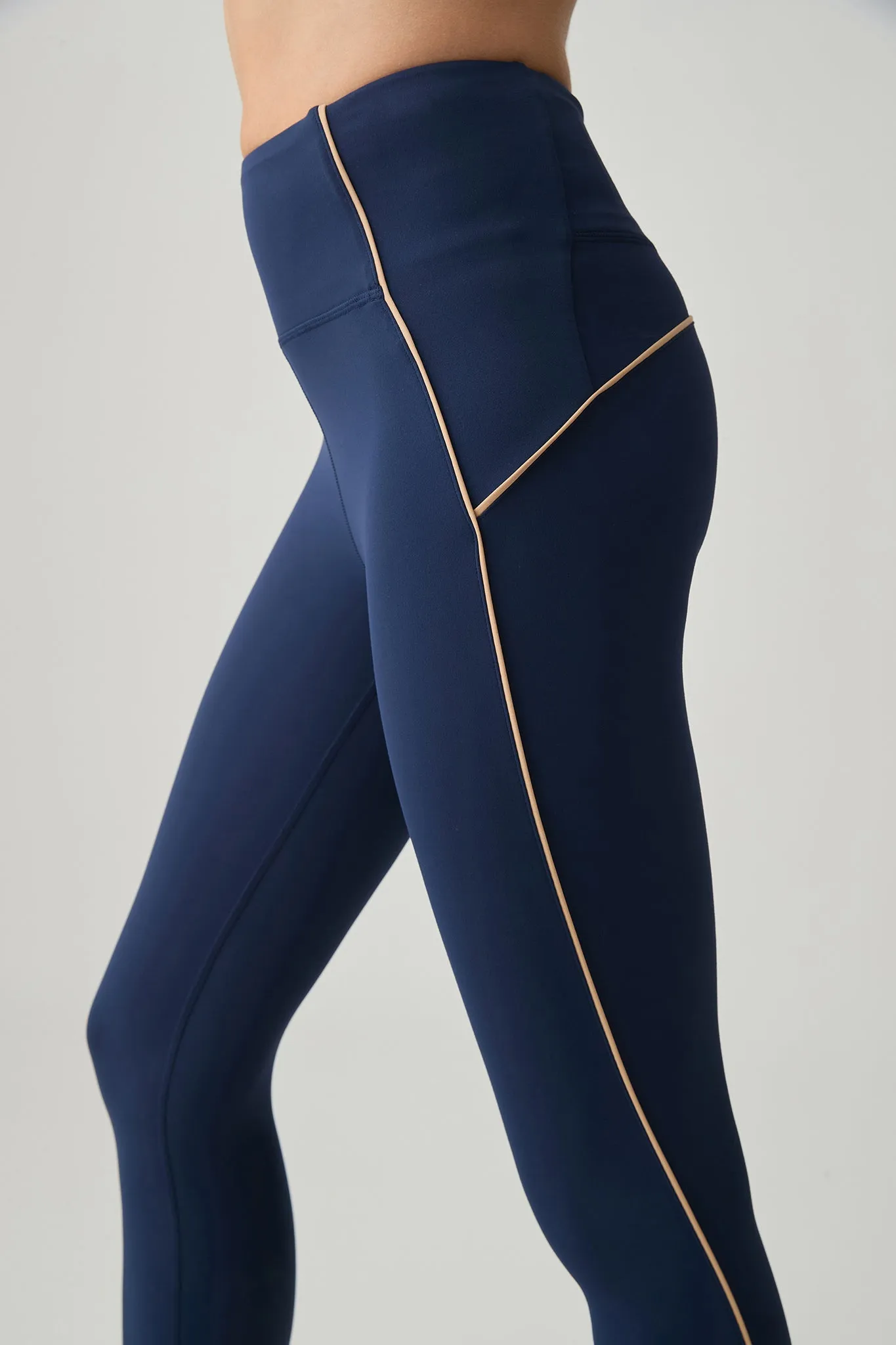 Contrast Piping Ankle Length Legging 203