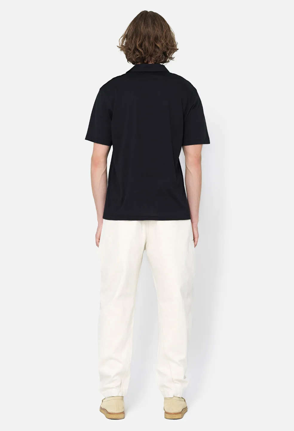 Cotton Cashmere Polo / Black