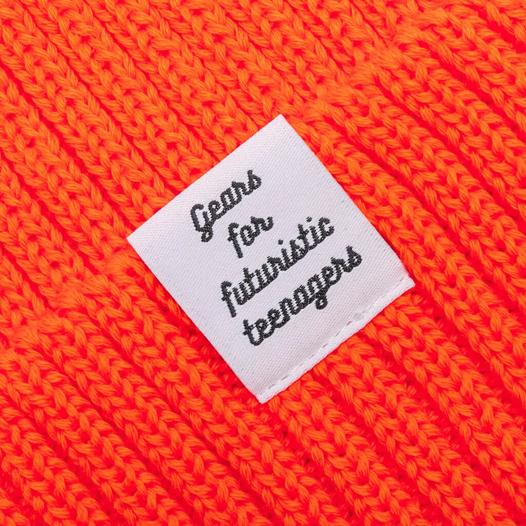 Cotton Rib Beanie - Orange