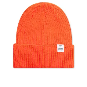 Cotton Rib Beanie - Orange