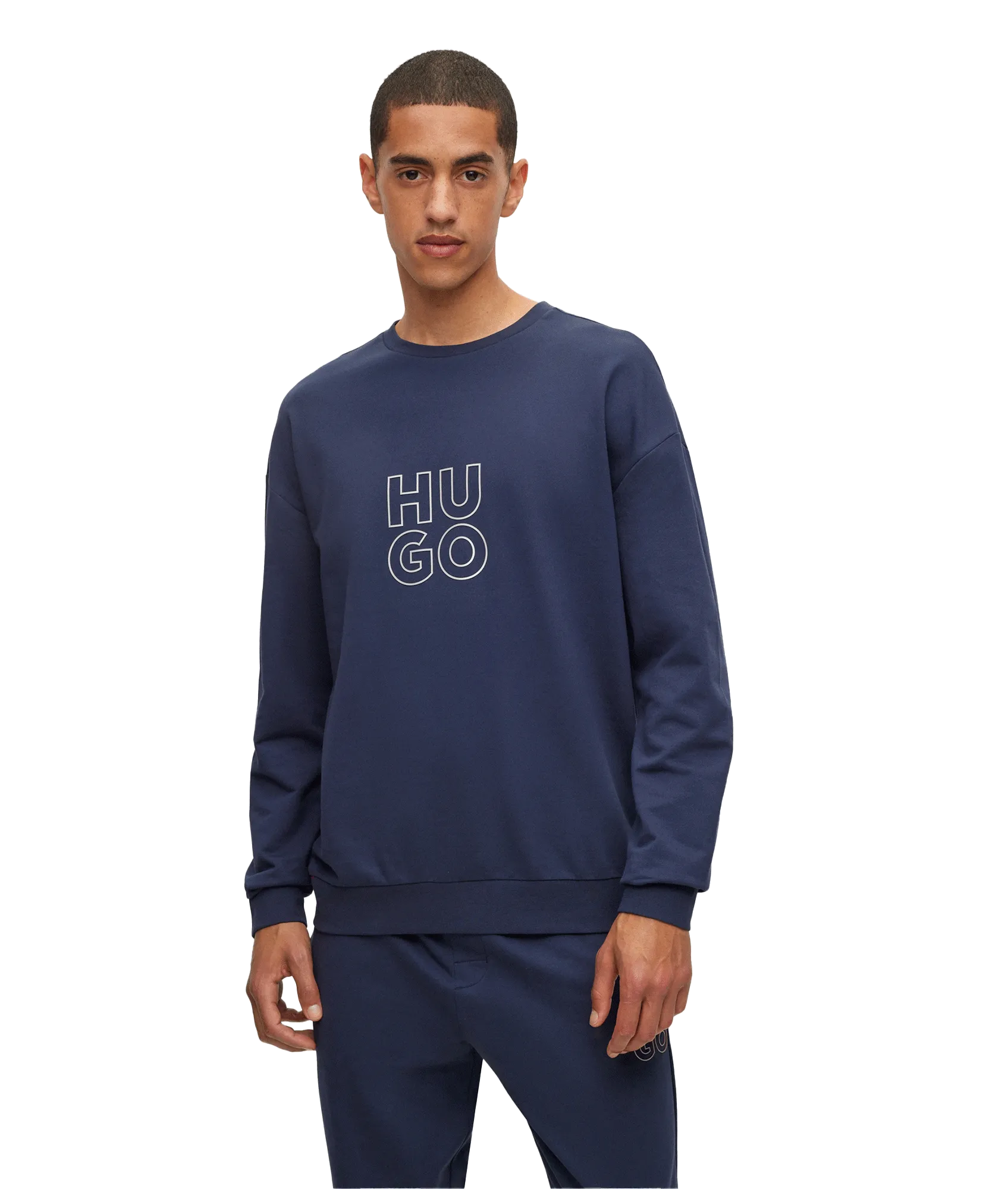 Cotton Terry Sweatshirt - Navy