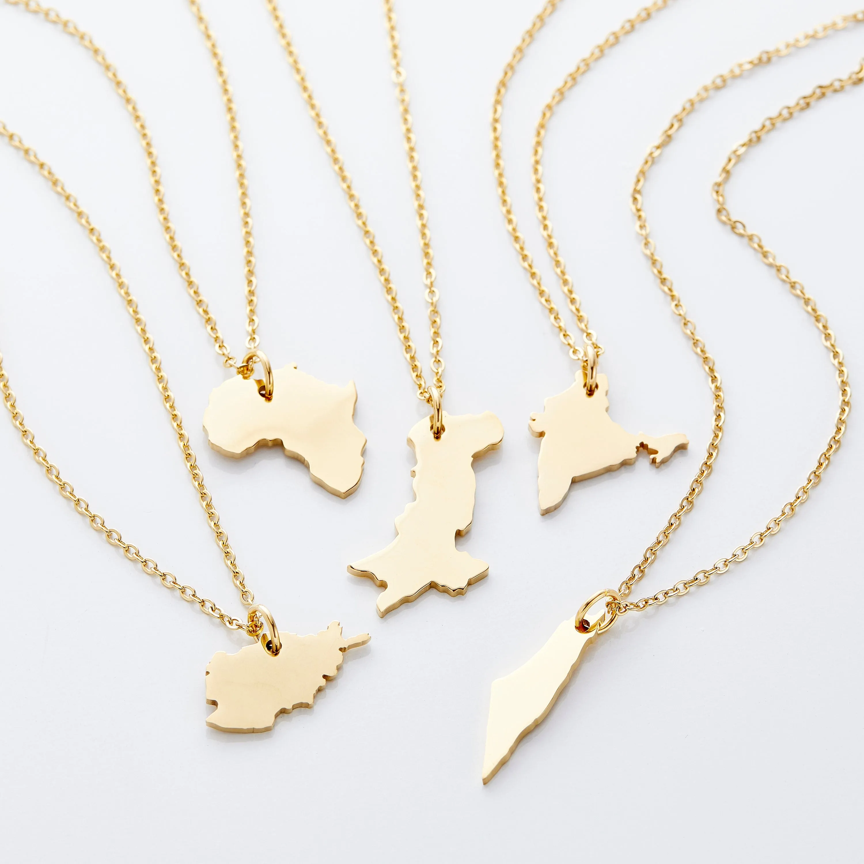 Country Map Necklace | Women