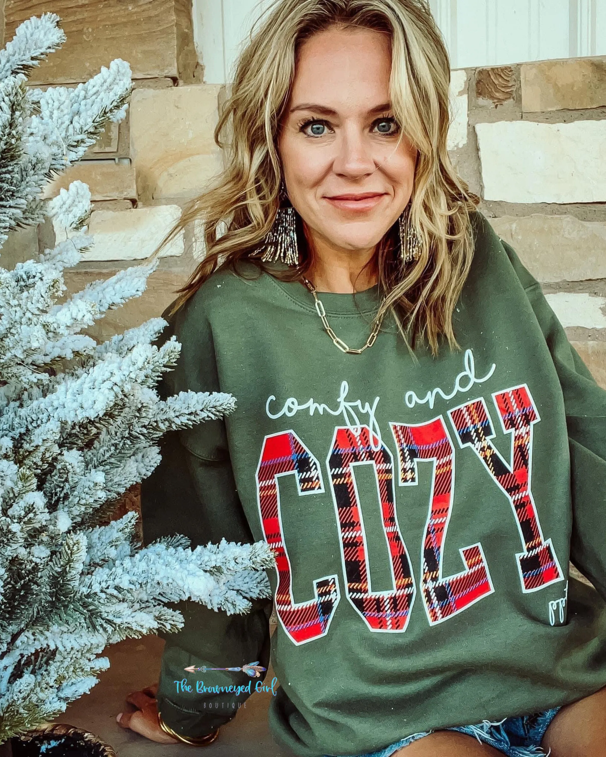 Cozy And  Comfy Green Sweatshirt