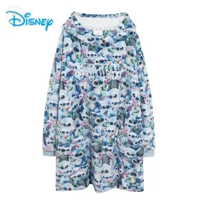 Cozy Up in Style with the Disney Stitch Embroidery Hooded Sweatshirt