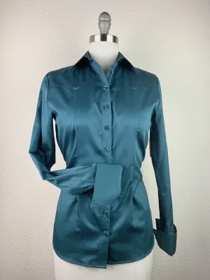 CR Classic Teal Cotton Sateen - FINAL SALE