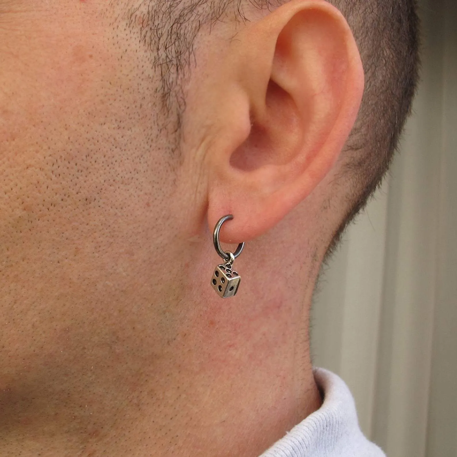 Dice Dangle Earring for Men